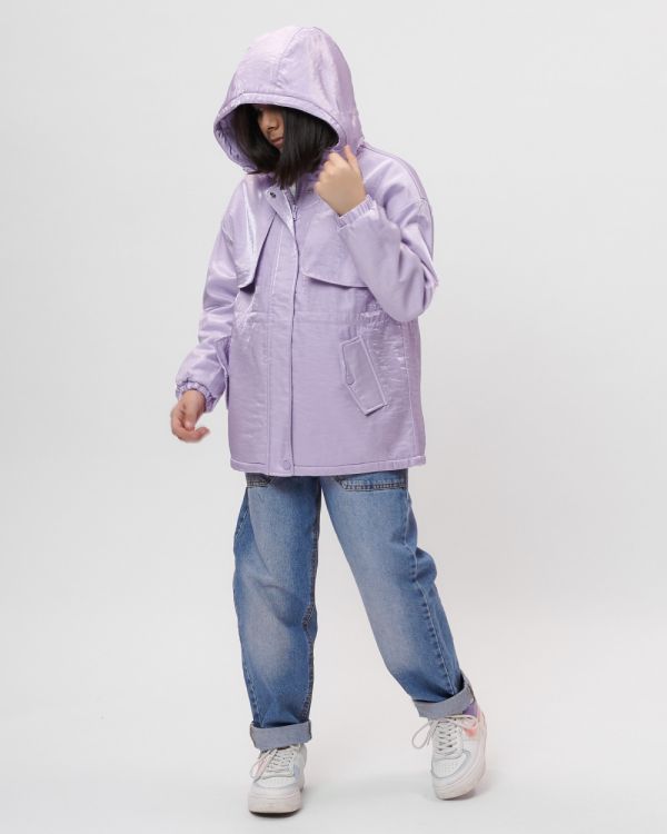 Purple demi-season jacket for girls 22001F